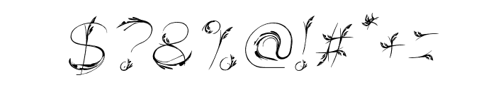 Bird Feather Italic Font OTHER CHARS