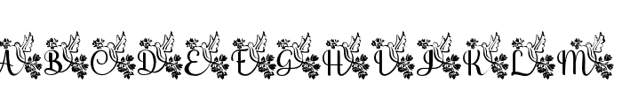 Bird and Roses Font LOWERCASE