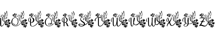 Bird and Roses Font LOWERCASE