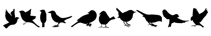 Bird silhouette Font OTHER CHARS