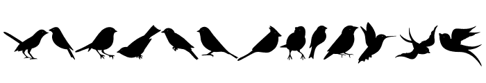 Bird silhouette Font UPPERCASE