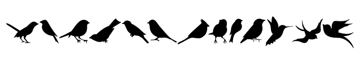 Bird silhouette FONT