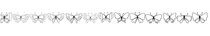 Birds and Butterflies font Reg Font LOWERCASE