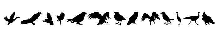 Birds Font LOWERCASE