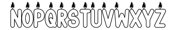 Birthday Candle Outline Font UPPERCASE
