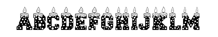 Birthday Candles Font UPPERCASE