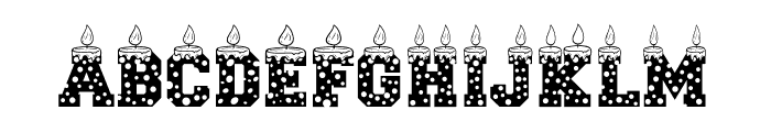 Birthday Candles Font LOWERCASE