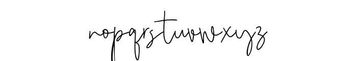 BistyeSignature-Regular Font LOWERCASE