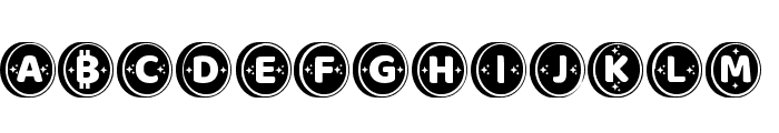 Bitcoin Regular Font UPPERCASE