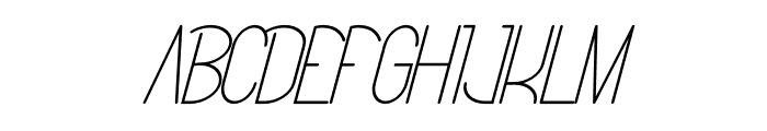 Bitter Space Light Italic Font UPPERCASE
