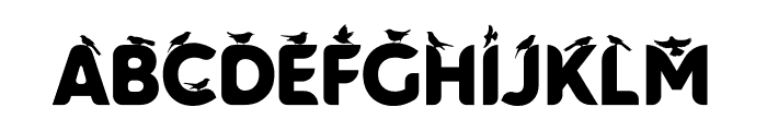 Black Bird Font UPPERCASE