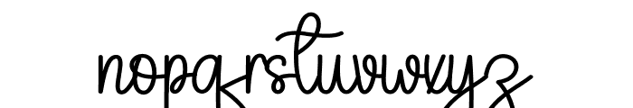Black Calligraphy Font LOWERCASE