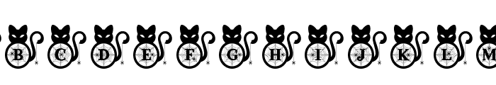 Black Cat Spider Font UPPERCASE
