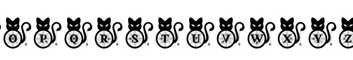 Black Cat Spider Font UPPERCASE
