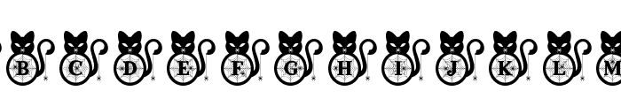 Black Cat Spider Font LOWERCASE