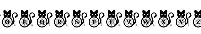 Black Cat Spider Font LOWERCASE