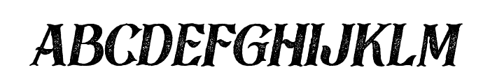 Black Drama Rough Italic Font LOWERCASE