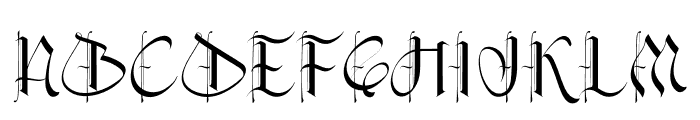 Black Gothics Font UPPERCASE