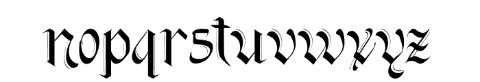 Black Gothics Font LOWERCASE