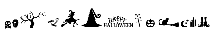 Black Halloween Dingbat Fonts Font LOWERCASE