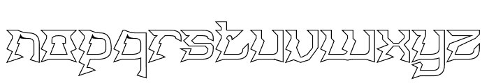 Black Jacket-Hollow Font LOWERCASE