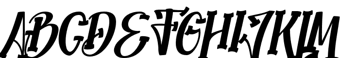 Black Octopus Slab Italic Regular Font UPPERCASE
