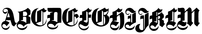 Black Old English Font UPPERCASE