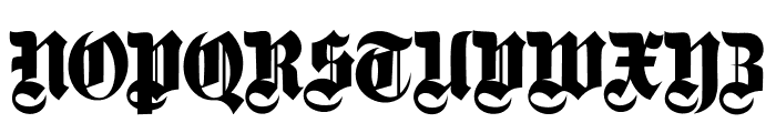 Black Old English Font UPPERCASE