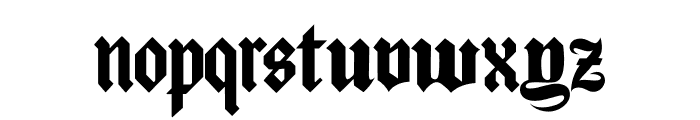 Black Old English Font LOWERCASE