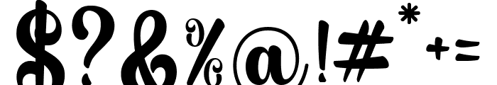 Black Sample Regular Font OTHER CHARS