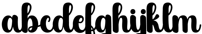 Black Sample Regular Font LOWERCASE