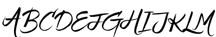 Black Script Font UPPERCASE