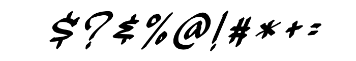 Black Smith Italic Regular Font OTHER CHARS