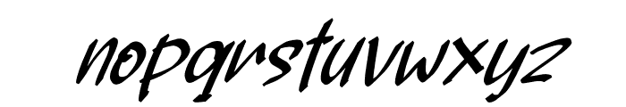 Black Smith Italic Regular Font LOWERCASE