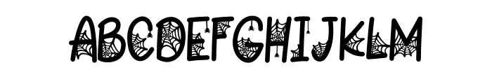 Black Spider Font UPPERCASE