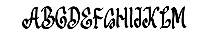 Black Thorus Font UPPERCASE