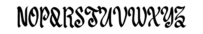 Black Thorus Font UPPERCASE