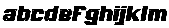 Black rumble Regular Font LOWERCASE