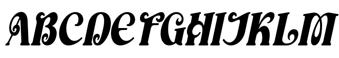 BlackHungry-Italic Font UPPERCASE