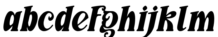 BlackHungry-Italic Font LOWERCASE