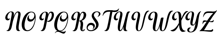 BlackSalmonBoldSlant Font UPPERCASE