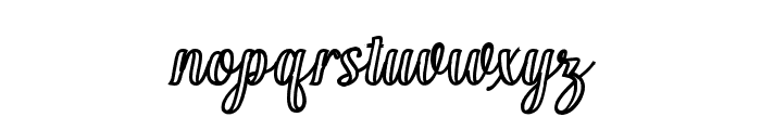 BlackSalmonOutlineBoldSlant Font LOWERCASE