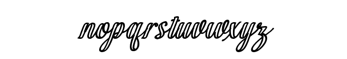 BlackSalmonOutlineSlant20 Font LOWERCASE