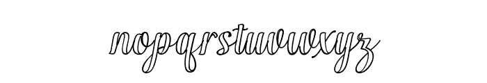 BlackSalmonOutlineSlant Font LOWERCASE