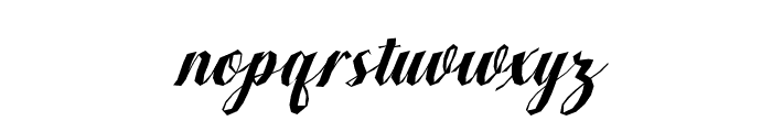 BlackSalmonSamboSlant20 Font LOWERCASE