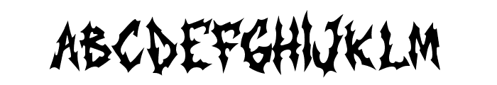 Blackened Rumbling Font UPPERCASE