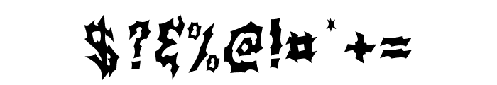 BlackenedRumbling Font OTHER CHARS
