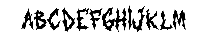BlackenedRumbling Font UPPERCASE