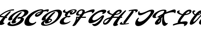 Blacker Script Italic Font UPPERCASE