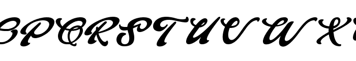 Blacker Script Italic Font UPPERCASE